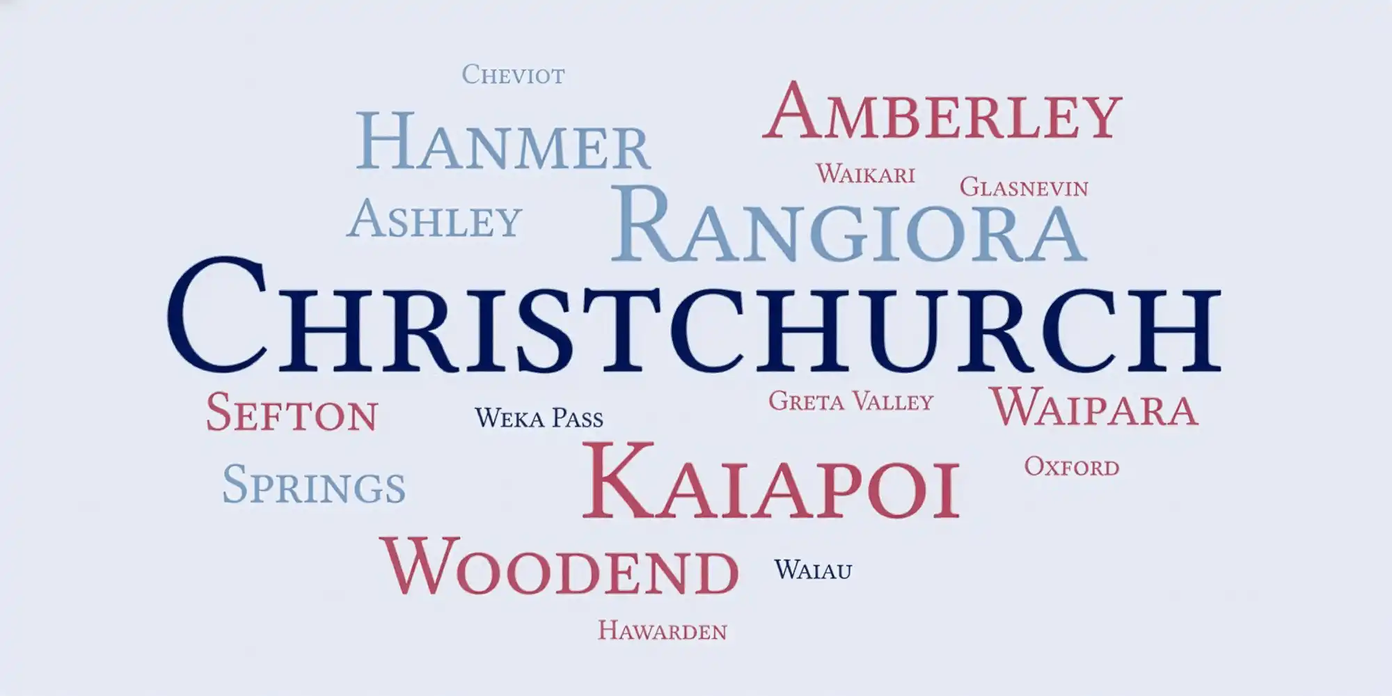 Word Cloud of locations where DJ Edwards service.